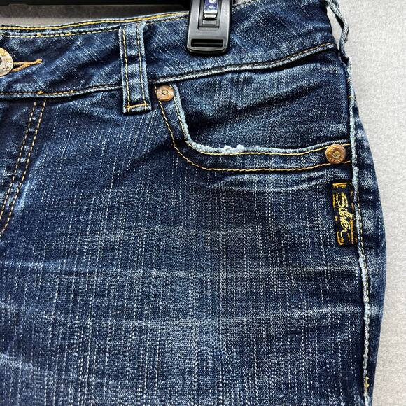 Silver Jean Co Jeans Women's 30x32 (10) Dark Blue Suki Bootcut Preppy Normcore - Picture 5 of 15